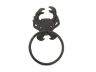Cast Iron Crab Bathroom Set of 3 - Large Bath Towel Holder and Towel Ring and Toilet Paper Holder - 2
