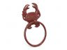 Rustic Red Cast Iron Crab Towel Holder 8 - 2