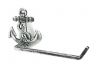 Antique Silver Cast Iron Anchor Hand Towel Holder 10 - 2