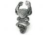 Antique Silver Cast Iron Wall Mounted Crab Bottle Opener 6 - 1