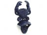 Rustic Dark Blue Cast Iron Wall Mounted Crab Bottle Opener 6 - 2
