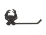Cast Iron Crab Bathroom Set of 3 - Large Bath Towel Holder and Towel Ring and Toilet Paper Holder - 3