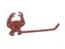 Red Whitewashed Cast Iron Crab Toilet Paper Holder 10 - 1