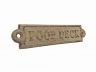 Aged White Cast Iron Poop Deck Sign 6 - 1