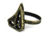 Antique Gold Cast Iron Sailboat Napkin Ring 2 - set of 2 - 1