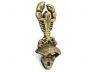 Antique Gold Cast Iron Wall Mounted Lobster Bottle Opener 6 - 2