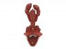 Rustic Red Cast Iron Wall Mounted Lobster Bottle Opener 6 - 1