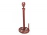 Red Whitewashed Cast Iron Lobster Paper Towel Holder 16 - 3