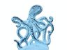 Dark Blue Whitewashed Cast Iron Wall Mounted Octopus Bottle Opener 6 - 2