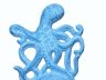 Light Blue Whitewashed Cast Iron Wall Mounted Octopus Bottle Opener 6 - 4
