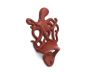 Rustic Red Cast Iron Wall Mounted Octopus Bottle Opener 6 - 1
