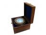 Antique Brass Gimbal Compass w- Rosewood Box 5 - 2