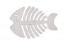 Rustic Whitewashed Cast Iron Fish Bone Trivet 11 - 1