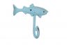 Rustic Light Blue Cast Iron Fish Key Hook 6 - 2