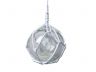 LED Lighted Clear Japanese Glass Ball Fishing Float with White Netting Christmas Tree Ornament 3 - 3