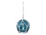 LED Lighted Light blue Japanese Glass Ball Fishing Float with White Netting Decoration 3 - 8