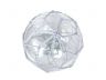 Tabletop LED Lighted Clear Japanese Glass Ball Fishing Float with White Netting Decoration 10 - 2