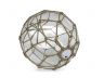 Tabletop LED Lighted Clear Japanese Glass Ball Fishing Float with Brown Netting Decoration 10 - 3