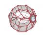 Tabletop LED Lighted Clear Japanese Glass Ball Fishing Float with Red Netting Decoration 10 - 3