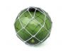 Tabletop LED Lighted Green Japanese Glass Ball Fishing Float with White Netting Decoration 10 - 1