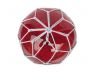 Tabletop LED Lighted Red Japanese Glass Ball Fishing Float with White Netting Decoration 10 - 2