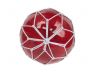 Tabletop LED Lighted Red Japanese Glass Ball Fishing Float with White Netting Decoration 10 - 3