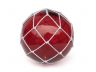 Tabletop LED Lighted Red Japanese Glass Ball Fishing Float with White Netting Decoration 10 - 5