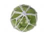 Tabletop LED Lighted Green Japanese Glass Ball Fishing Float with White Netting Decoration 4 - 2
