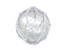 Tabletop LED Lighted Clear Japanese Glass Ball Fishing Float with White Netting Decoration 6 - 1
