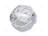 Tabletop LED Lighted Clear Japanese Glass Ball Fishing Float with White Netting Decoration 6 - 3