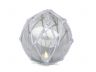 Tabletop LED Lighted Clear Japanese Glass Ball Fishing Float with White Netting Decoration 6 - 4