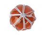 Tabletop LED Lighted Orange Japanese Glass Ball Fishing Float with White Netting Decoration 6 - 2