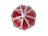 Tabletop LED Lighted Red Japanese Glass Ball Fishing Float with White Netting Decoration 6 - 2
