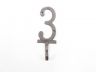 Cast Iron Number 3 Wall Hook 6 - 2
