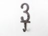 Cast Iron Number 3 Wall Hook 6 - 1