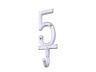 Whitewashed Cast Iron Number 5 Wall Hook 6 - 1