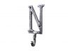 Rustic Silver Cast Iron Letter N Alphabet Wall Hook 6 - 1