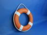 Orange Painted Decorative Lifering with White Bands 15 - 8