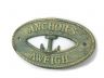 Antique Bronze Cast Iron Anchors Aweigh with Anchor Sign 8 - 1