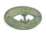 Antique Bronze Cast Iron Down the Hatch with Anchor Sign 8 - 2