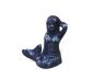 Rustic Dark Blue Cast Iron Sitting Mermaid Paperweight 3 - 1