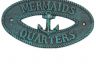Seaworn Blue Cast Iron Mermaids Quarters with Anchor Sign 8 - 4