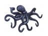 Rustic Dark Blue Cast Iron Octopus Hook 11 - 2