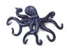 Rustic Dark Blue Cast Iron Octopus Hook 11 - 1