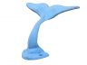 Rustic Light Blue Cast Iron Decorative Whale Tail Hook 5 - 1