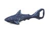 Rustic Dark Blue Cast Iron Shark Bottle Opener 6 - 2