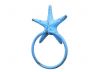 Rustic Light Blue Cast Iron Starfish Towel Holder 8.5 - 1