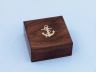 Antique Brass Beveled Lensatic Compass w- Rosewood Box 4 - 1