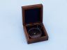 Antique Copper Beveled Lensatic Compass w- Rosewood Box 4 - 2