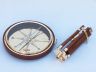 Decorative Wooden Brass Compass Table 23 - 7